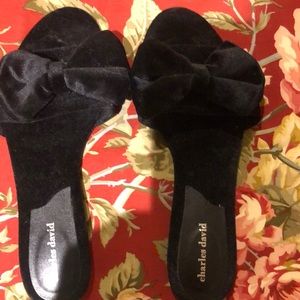 Charles David Black Velvet w/Blow Slip On